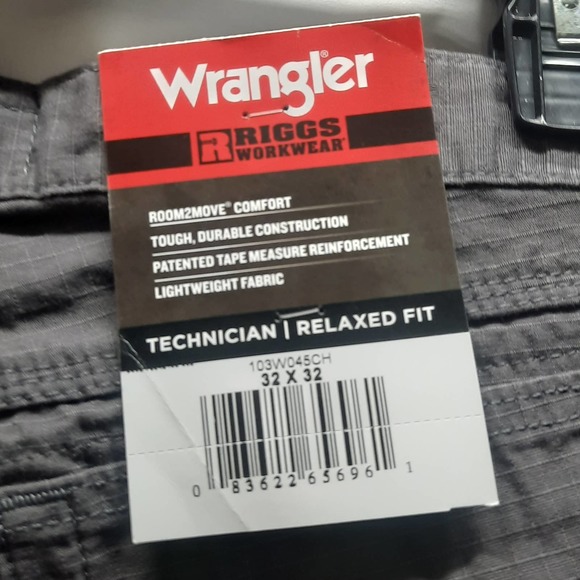 NWT Wrangler Charcoal RIGGS WORKWEAR Technician Relaxed Fit pants 32 X 32 - Picture 3 of 15